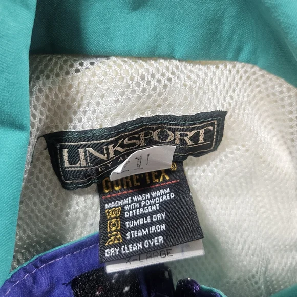 LinkSport Gore-Tex Jacket XL Made USA 90s Colorblock - Picture 6 of 9